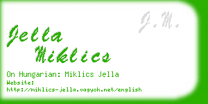 jella miklics business card